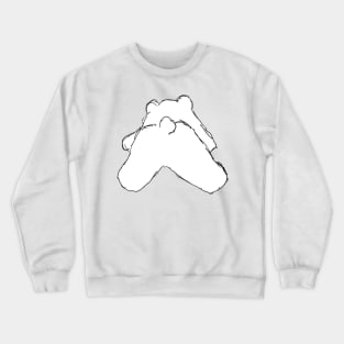 Smiley Bear Walking Away Crewneck Sweatshirt